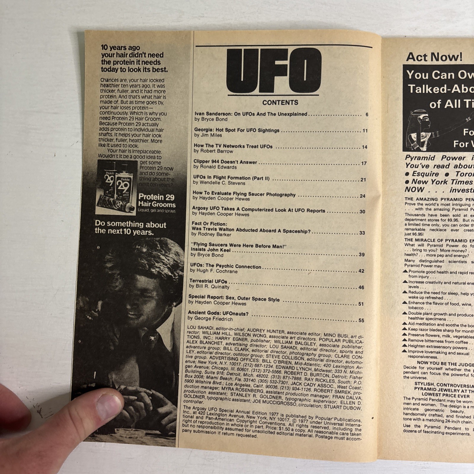 ARGOSY UFO Magazine 1977 Special Annual How to Evaluate Flying Saucer Photograph