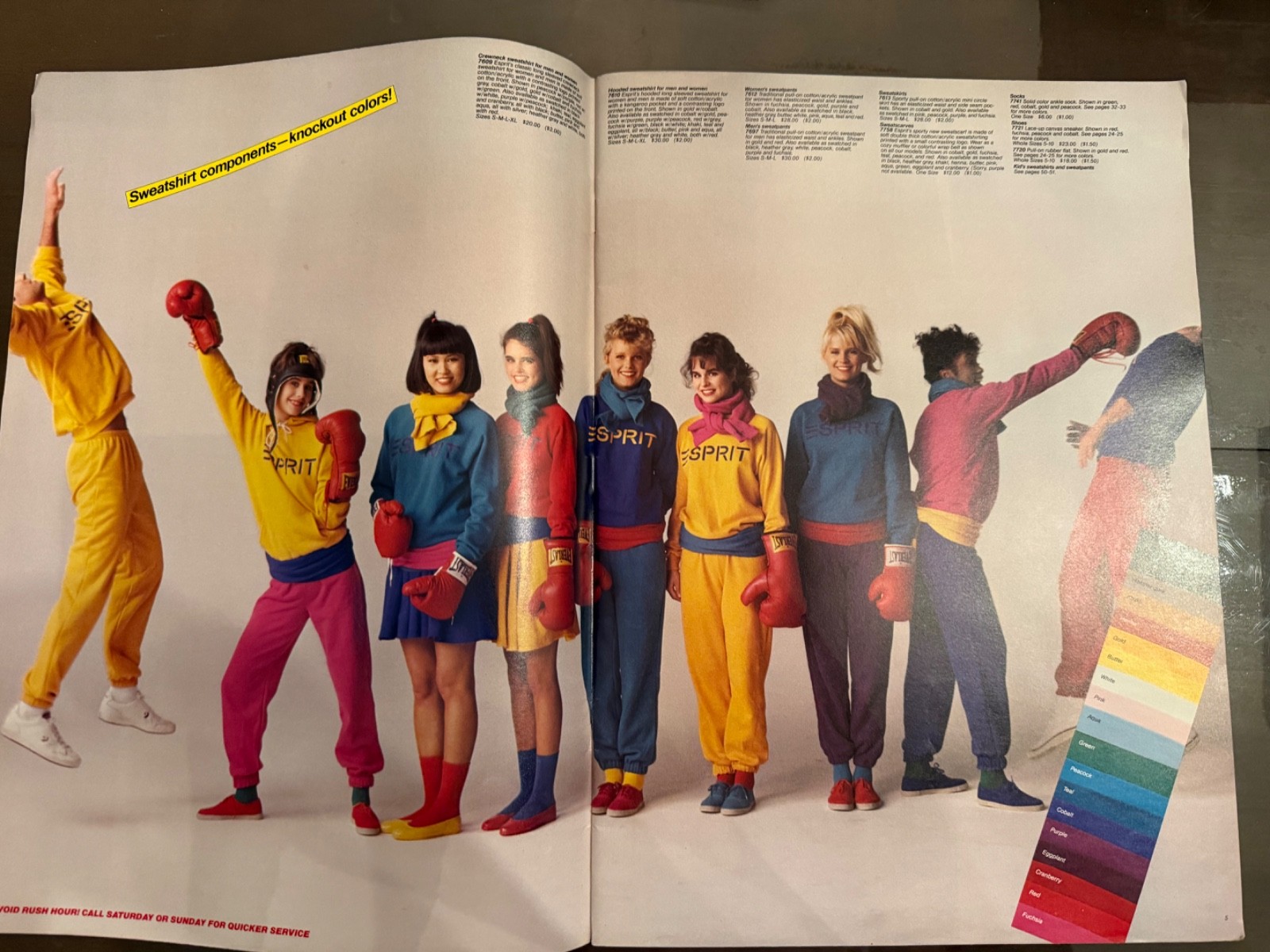 Esprit 1980s fashion catalog Fall 1983 oversize 15 x 10.5in
