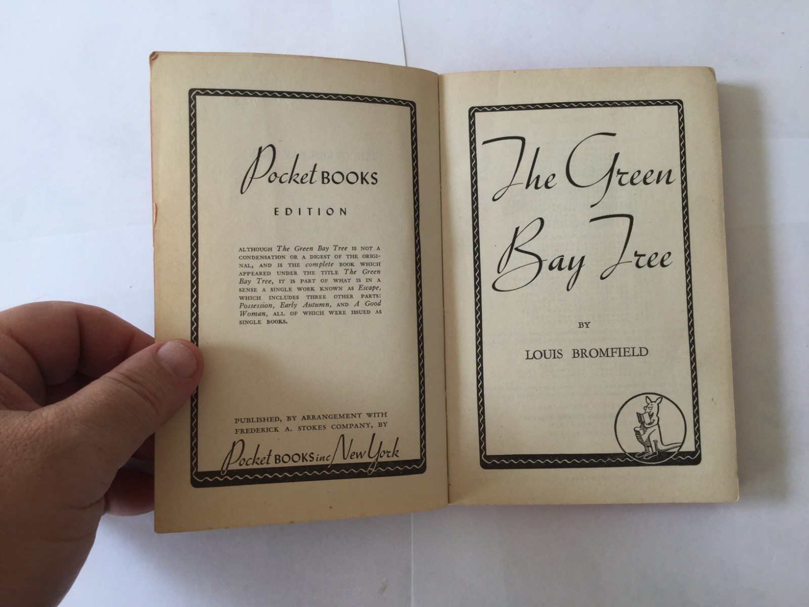 The Green Bay Tree Louis Bromfield Pocket Books 1949 P/B
