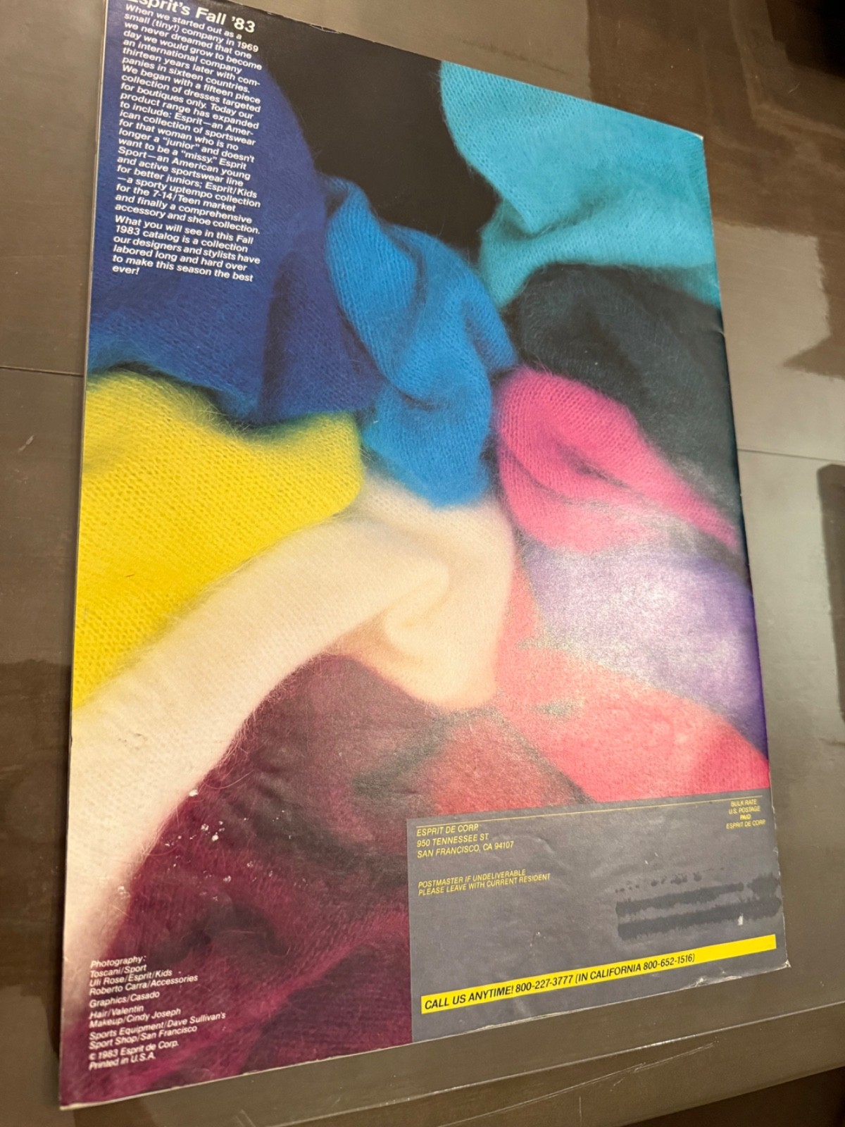 Esprit 1980s fashion catalog Fall 1983 oversize 15 x 10.5in