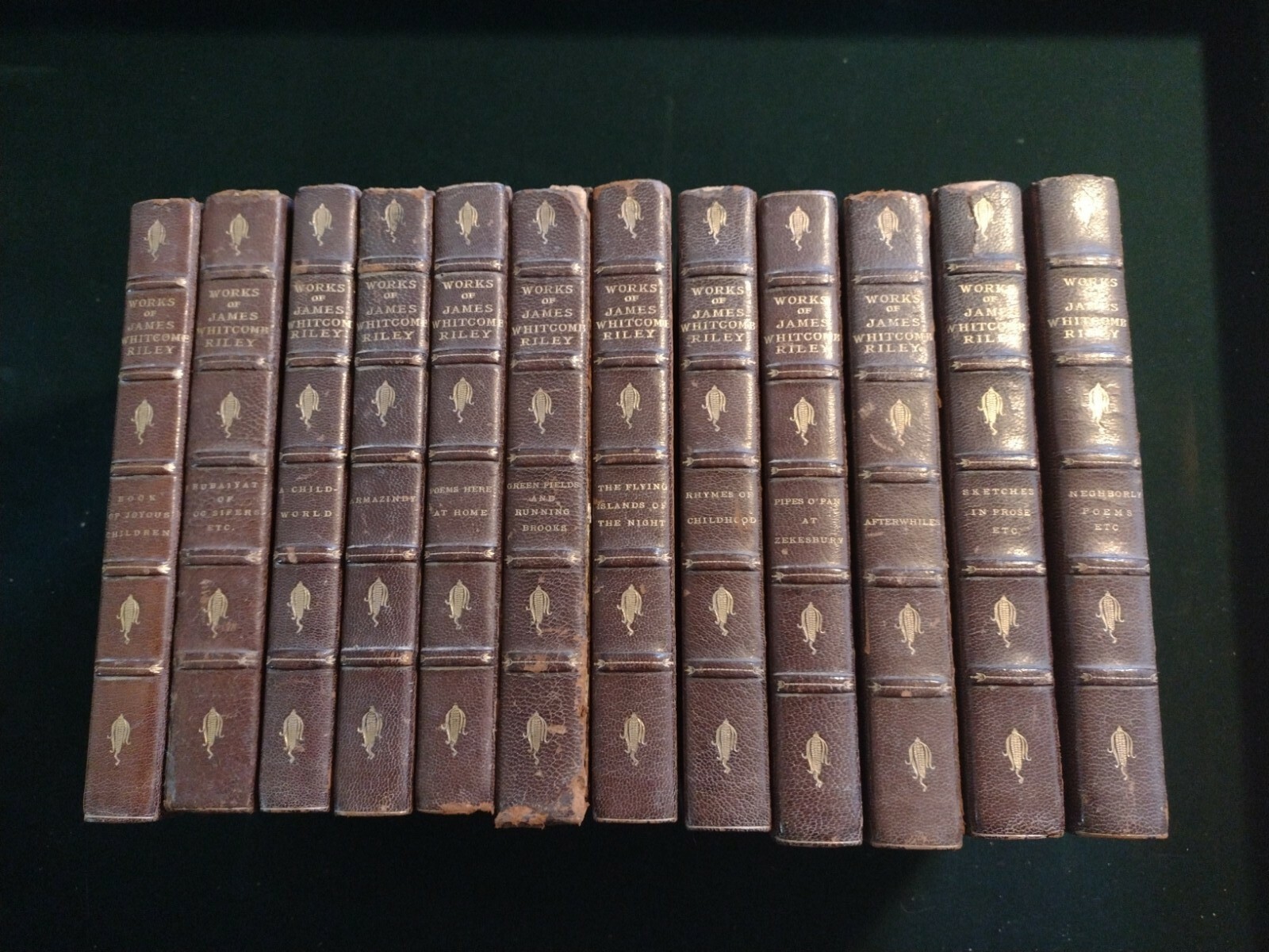 Works Of James Whitcomb Riley 12 volume set Charles Scribner’s Sons 1901-1902