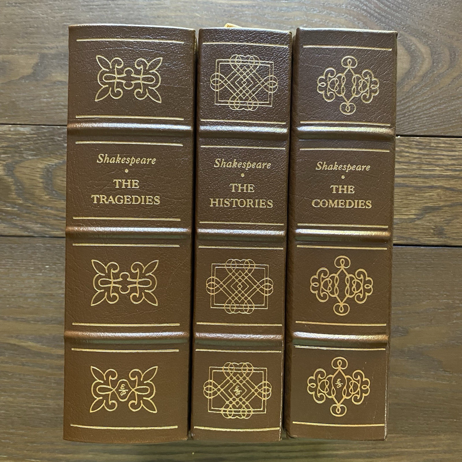 Easton Press Shakespeare Histories Tragedies Comedies 3v Collectors Set Leather