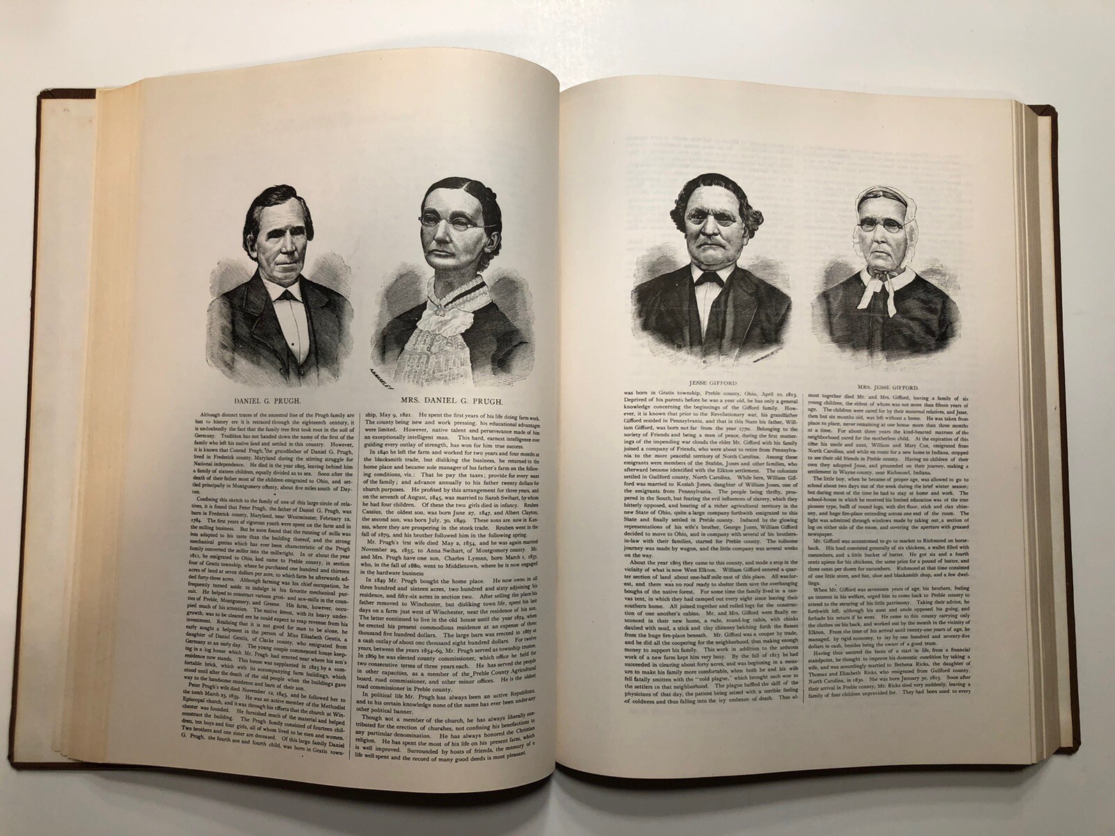 HISTORY OF PREBLE COUNTY 1881 Facsimile Edition Hardcover Illustrated 526 Pages