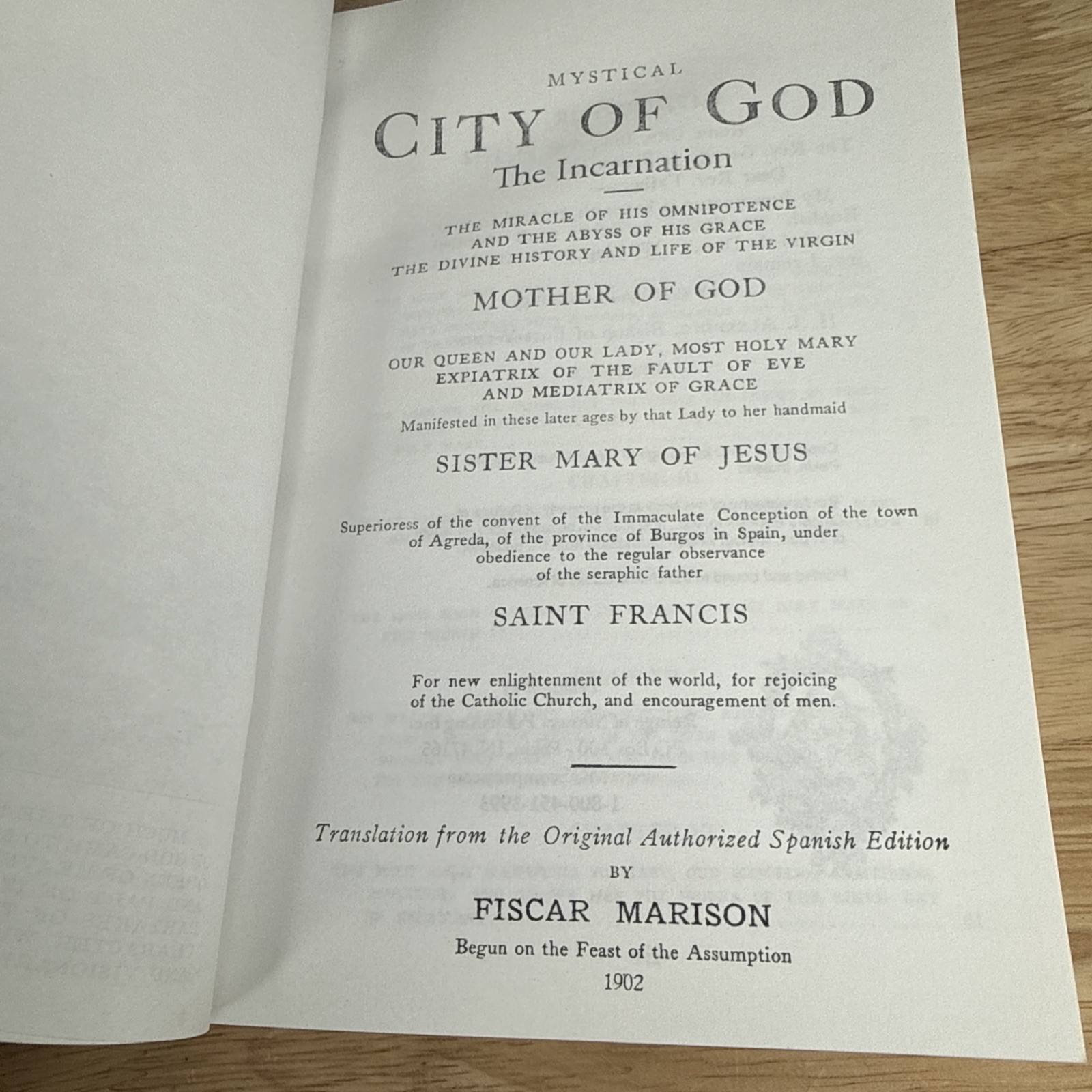 Mystical City Of God by Mary of Agreda