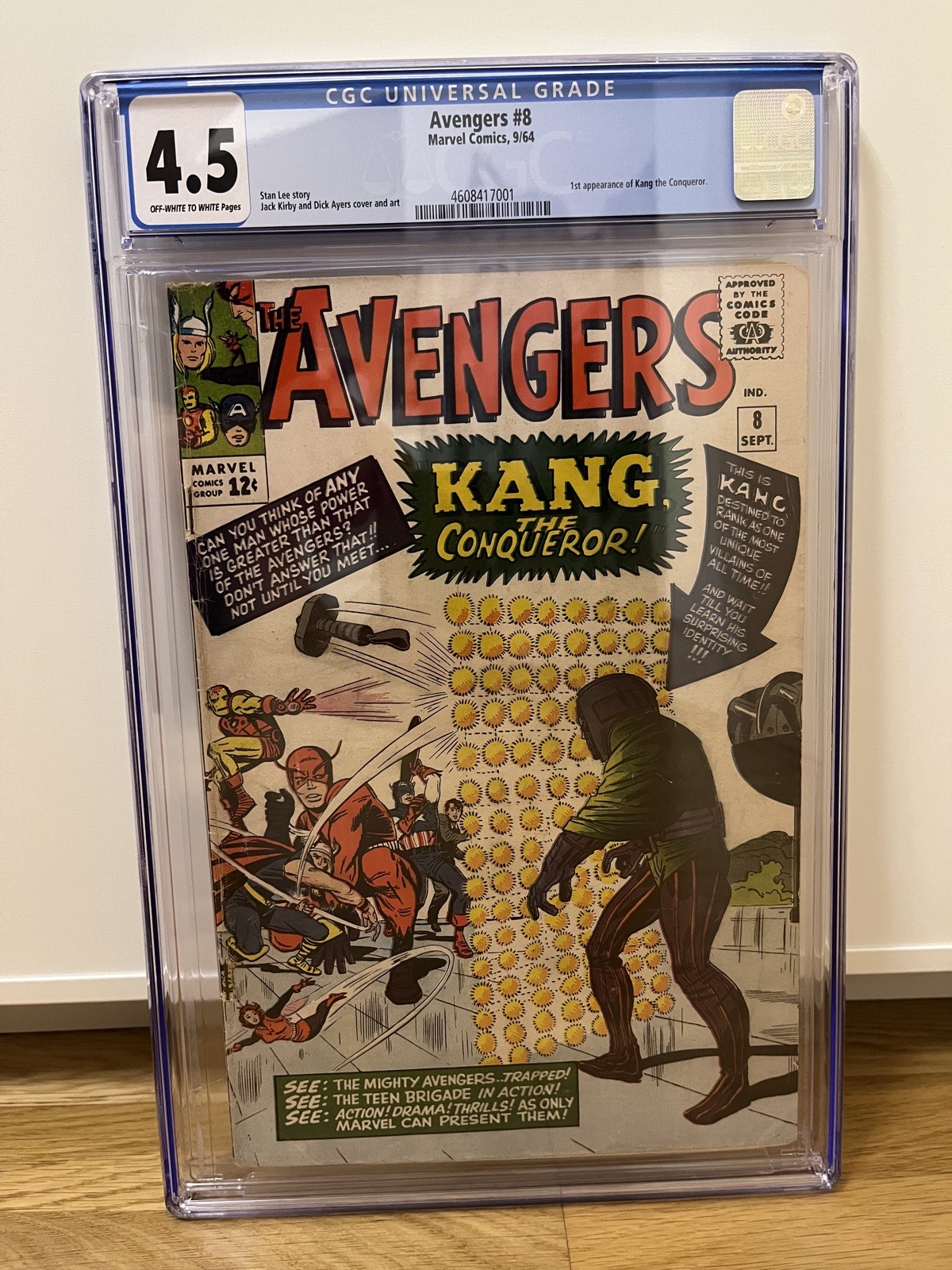 Avengers 8 – CGC 4.5 OW/W – Marvel Silver Age Key 1st Kang The Conqueror