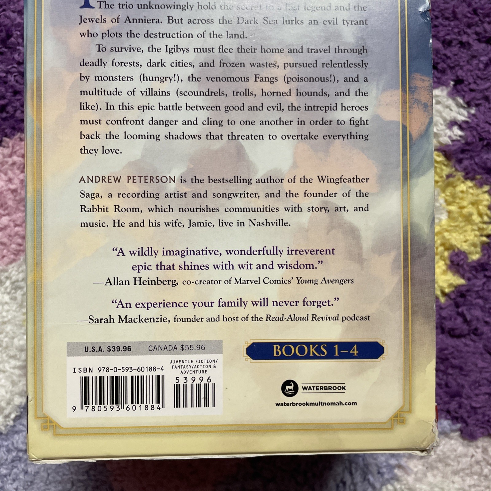 THE WINGFEATHER SAGA Boxed Set Books 1-4 by Andrew Peterson Paperback Fantasy