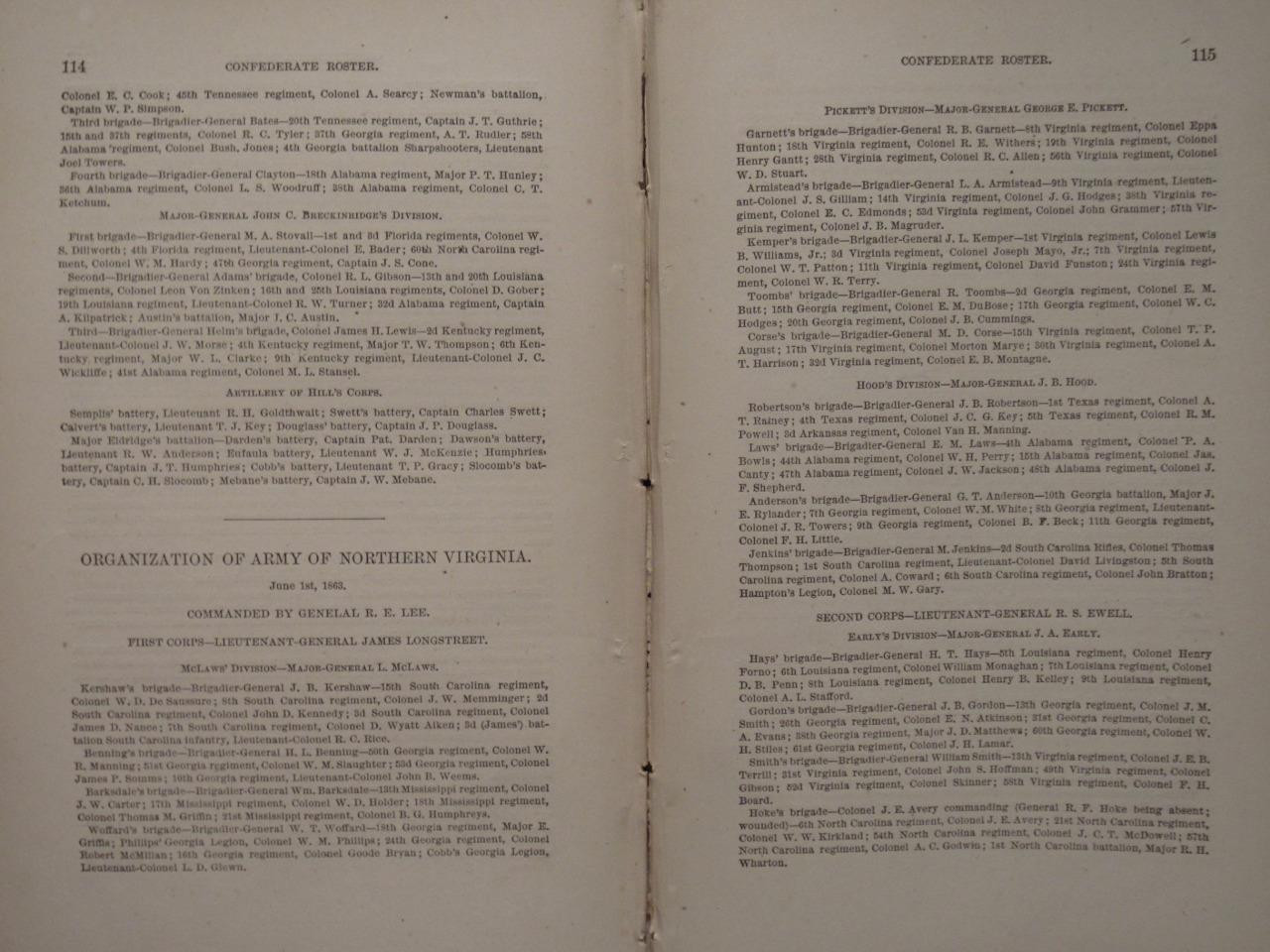 A ROSTER OF GENERAL OFFICERS, HEADS OF DEPARTMENTS, SENATORS, MILITARY UNITS