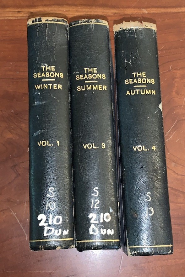 Sacred Philosophy of the Seasons Winter Fall Summer 3 Vol. Rev Henry Duncan 1839