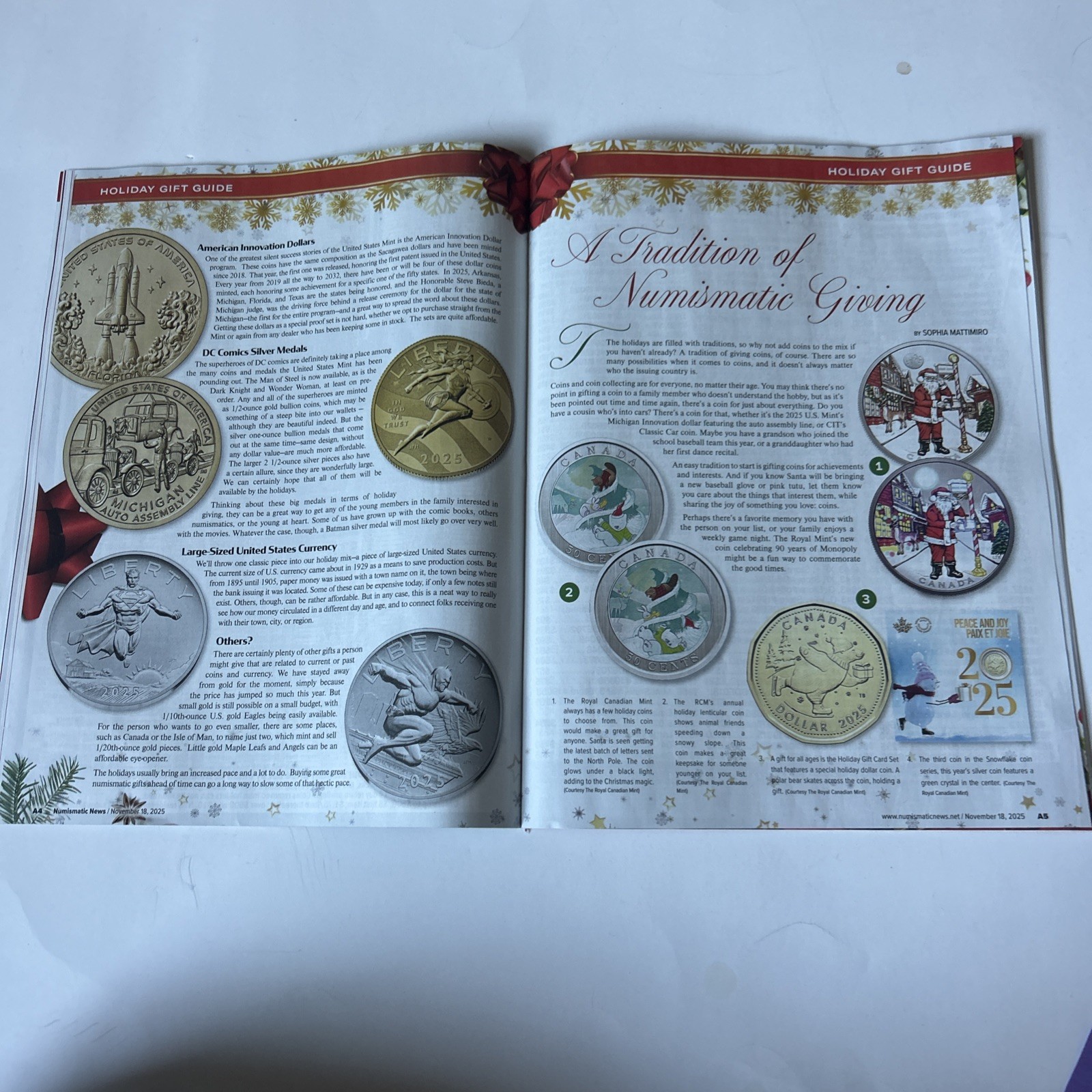 Numismatic News Mag Nov. 2025-Vol #29-Holiday Gift Guide-Nickels-Raw Coins