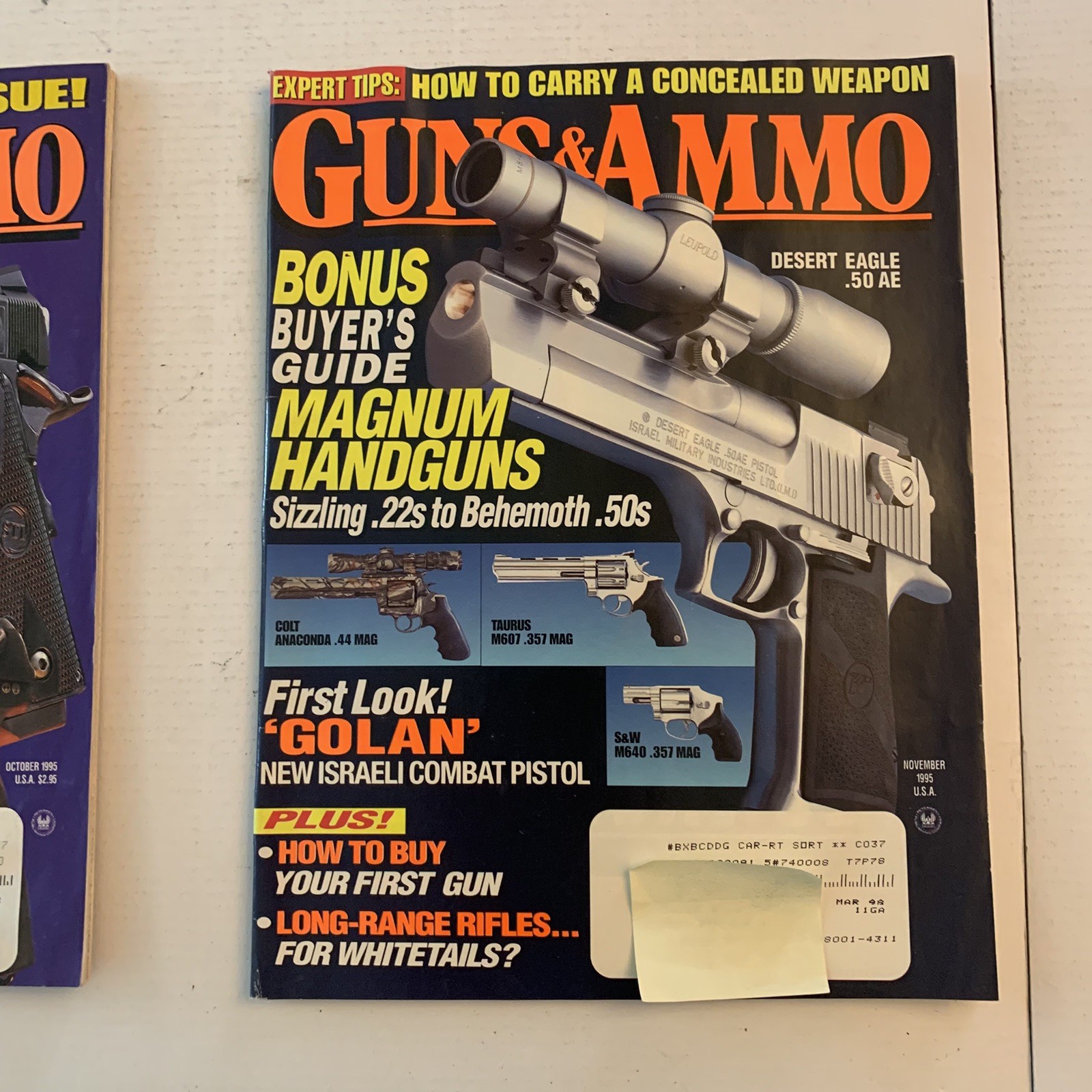 Guns & Ammo Magazine 1995 Lot x 12 Full Year
