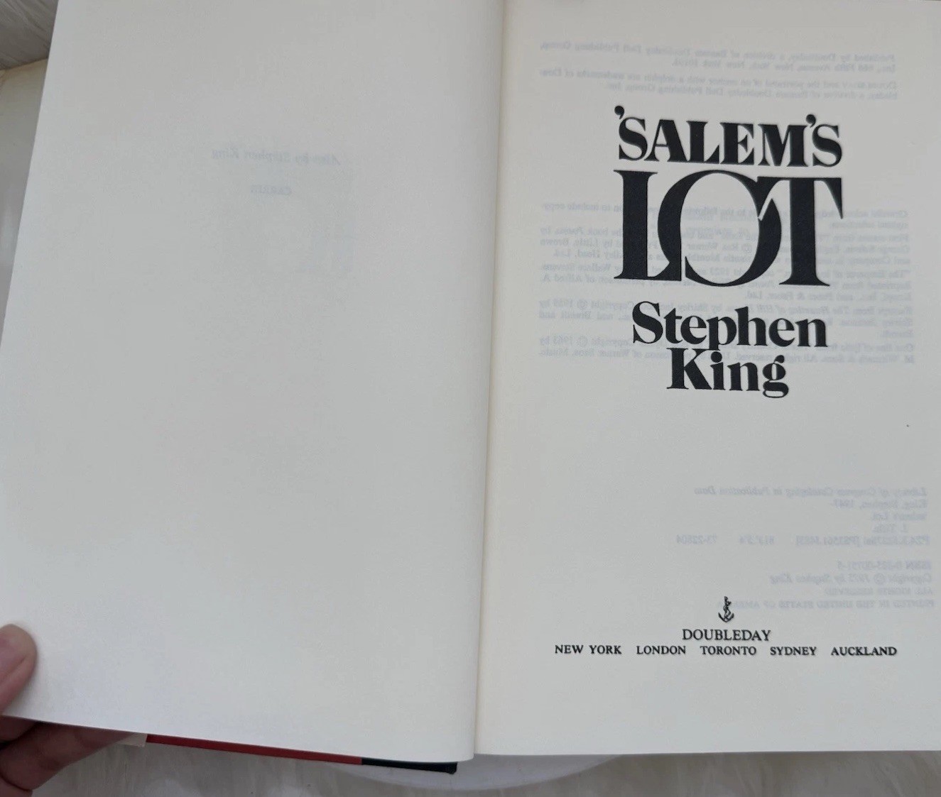 Vintage 1975 Stephen King Salem’s Lot Hardcover