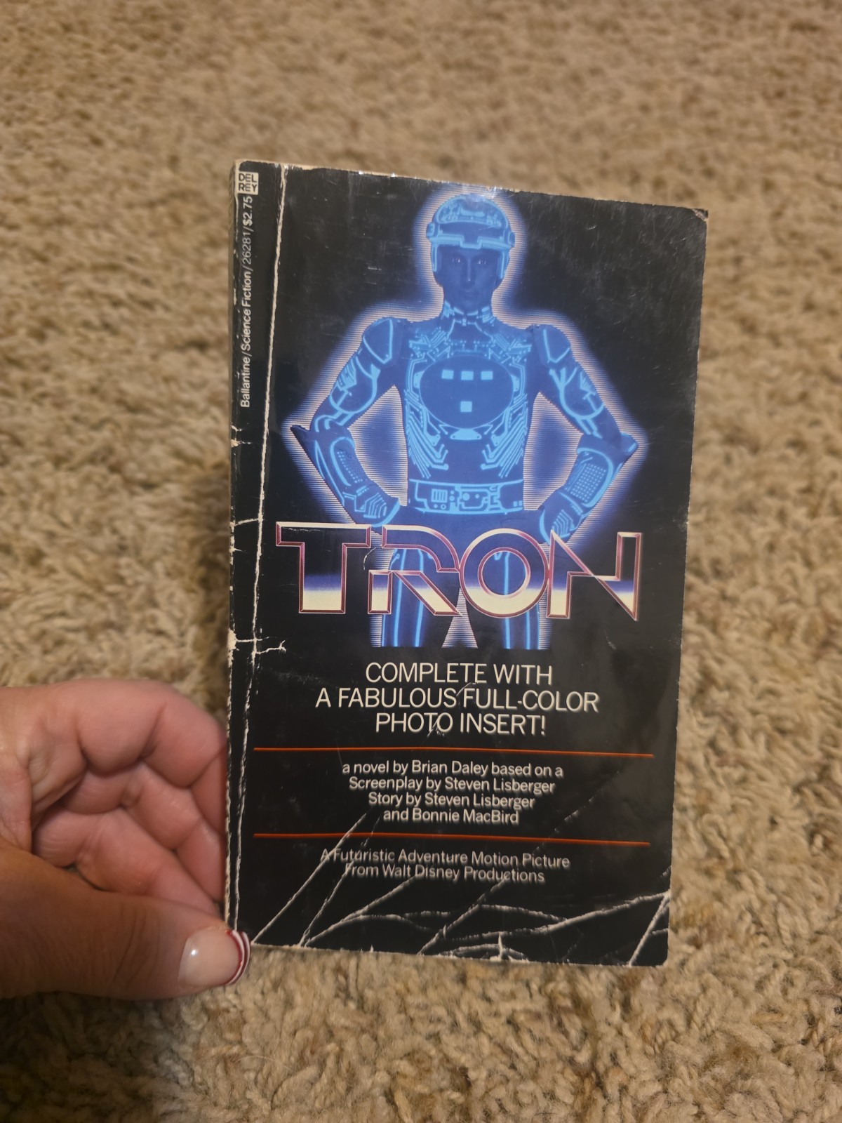 Tron by Brian Daley 1982 Del Rey Books First Printing Full-Color Photos NICE!
