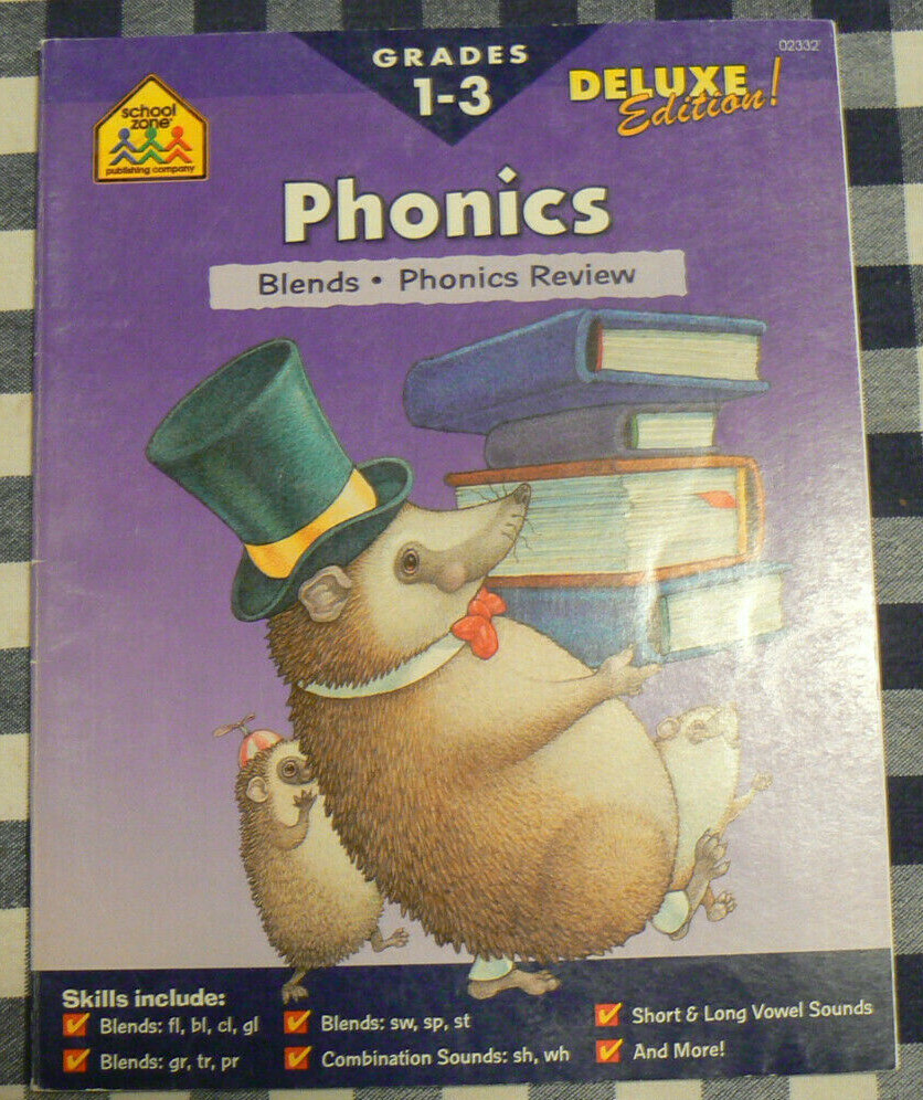 School Zone PHONICS Blends,Phonics Review gr.1-3 Deluxe Ed #02332