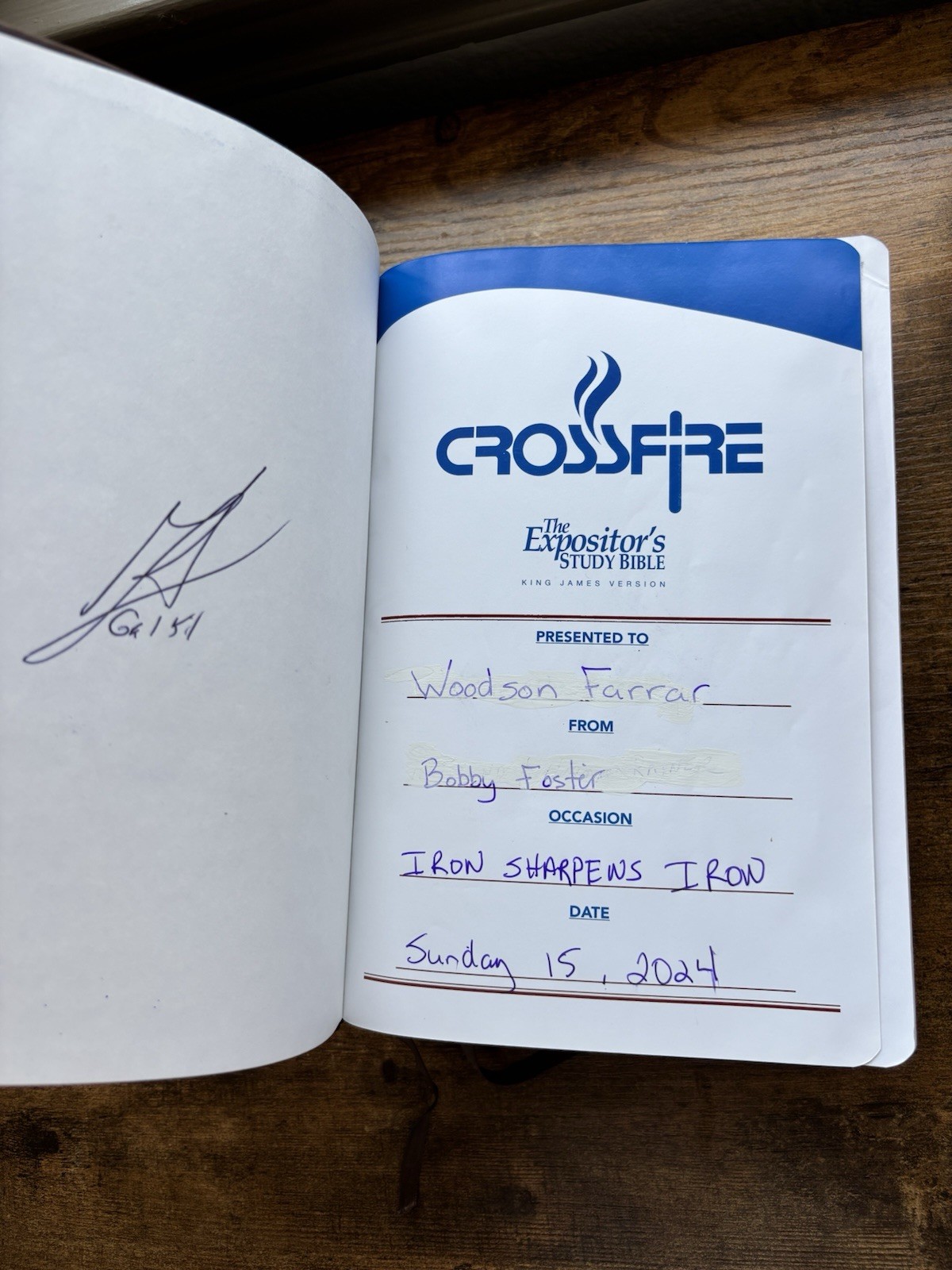 CROSSFIRE EXPOSITOR’S STUDY BIBLE DELUXE KJV SIGNED BY Gabriel Swaggart