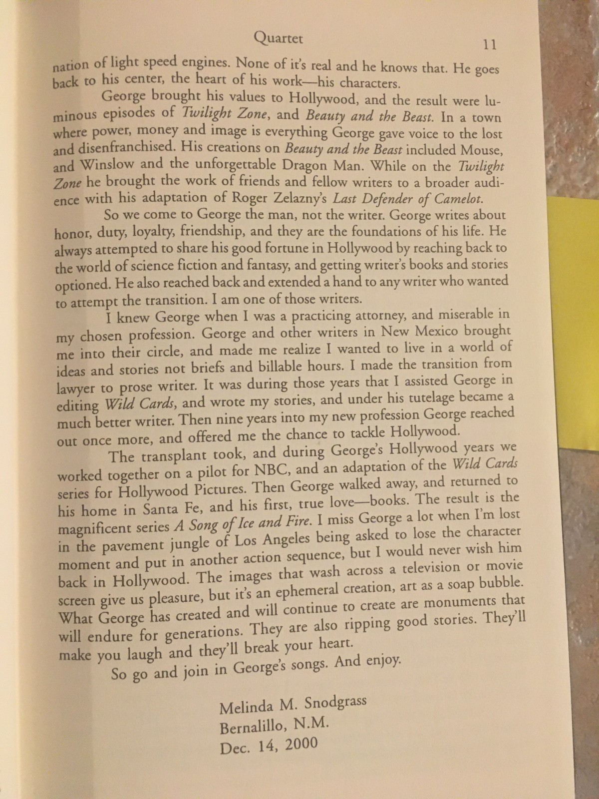 (Review Copy) Quartet by George R. R. Martin, NESFA Press 2001, HC DJ