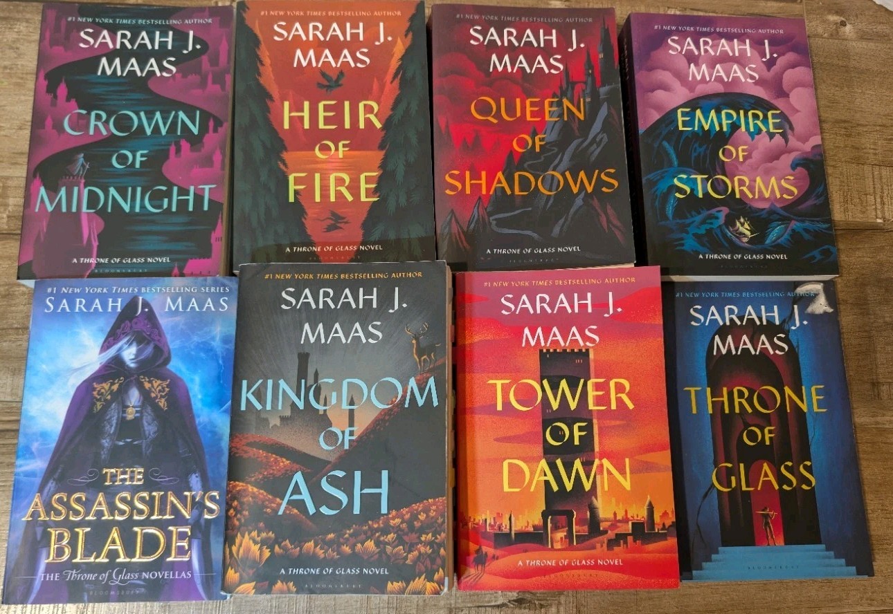 Throne of Glass Series by Sarah J. Maas, Paperback, Complete 8 Book Set