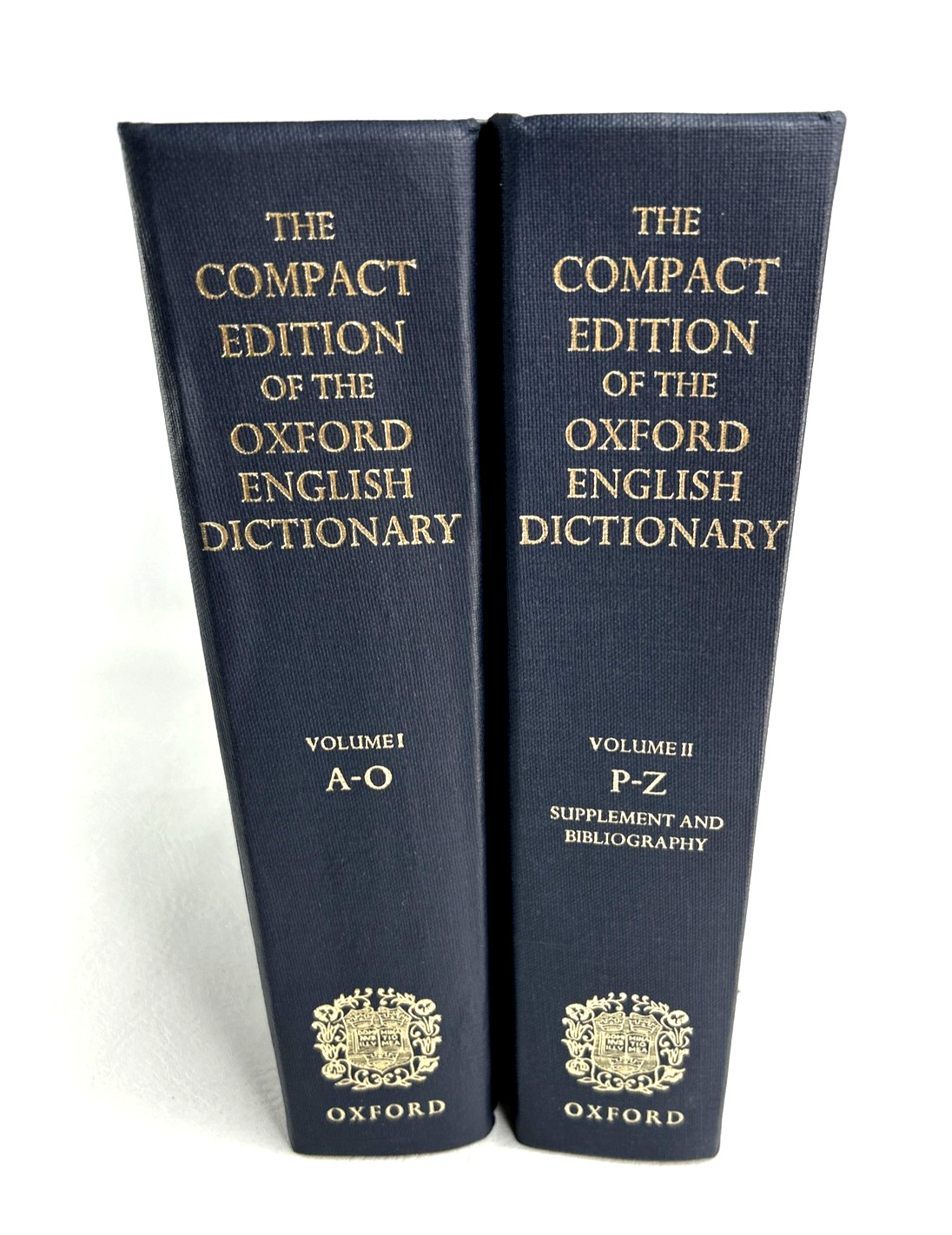 Compact Edition Of The Oxford English Dictionary 2 Vol Set With Magnifier Sheet