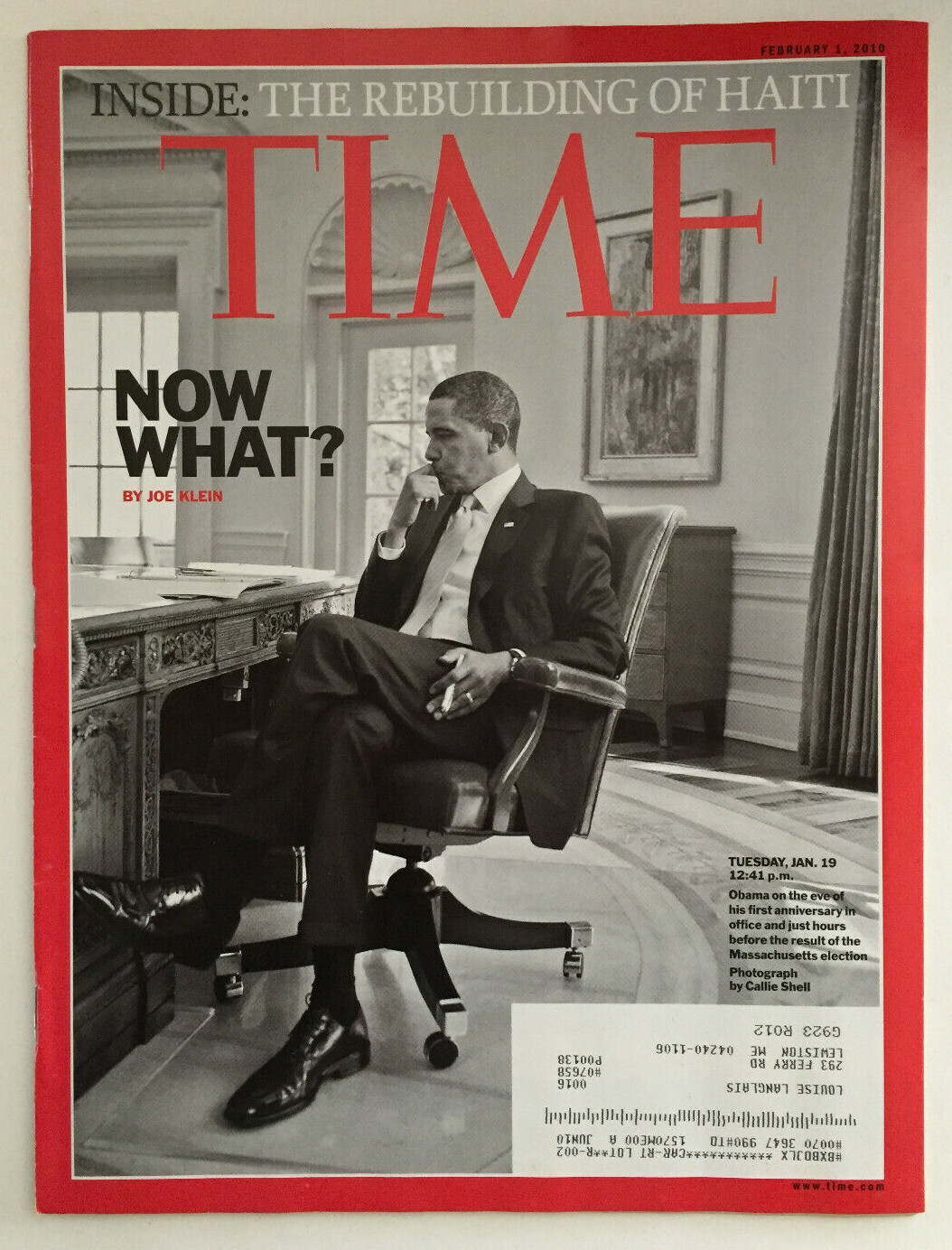 Time Magazine February 1, 2010 Now What? Barak Obama