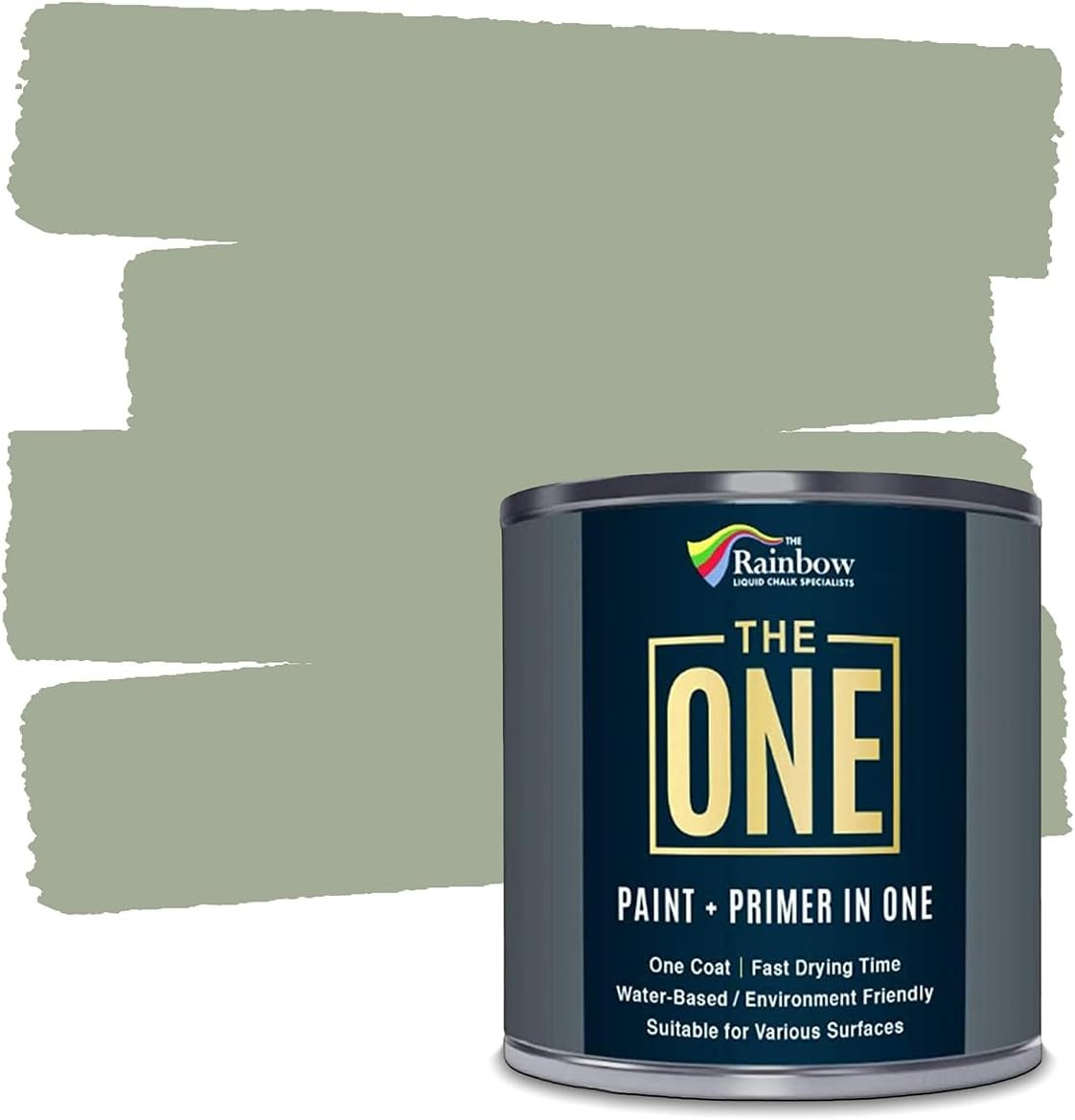 All-In-One Paint & Primer – Sage Green Matte, 33.8 Fl Oz/1 L | 1 Coat Formula |