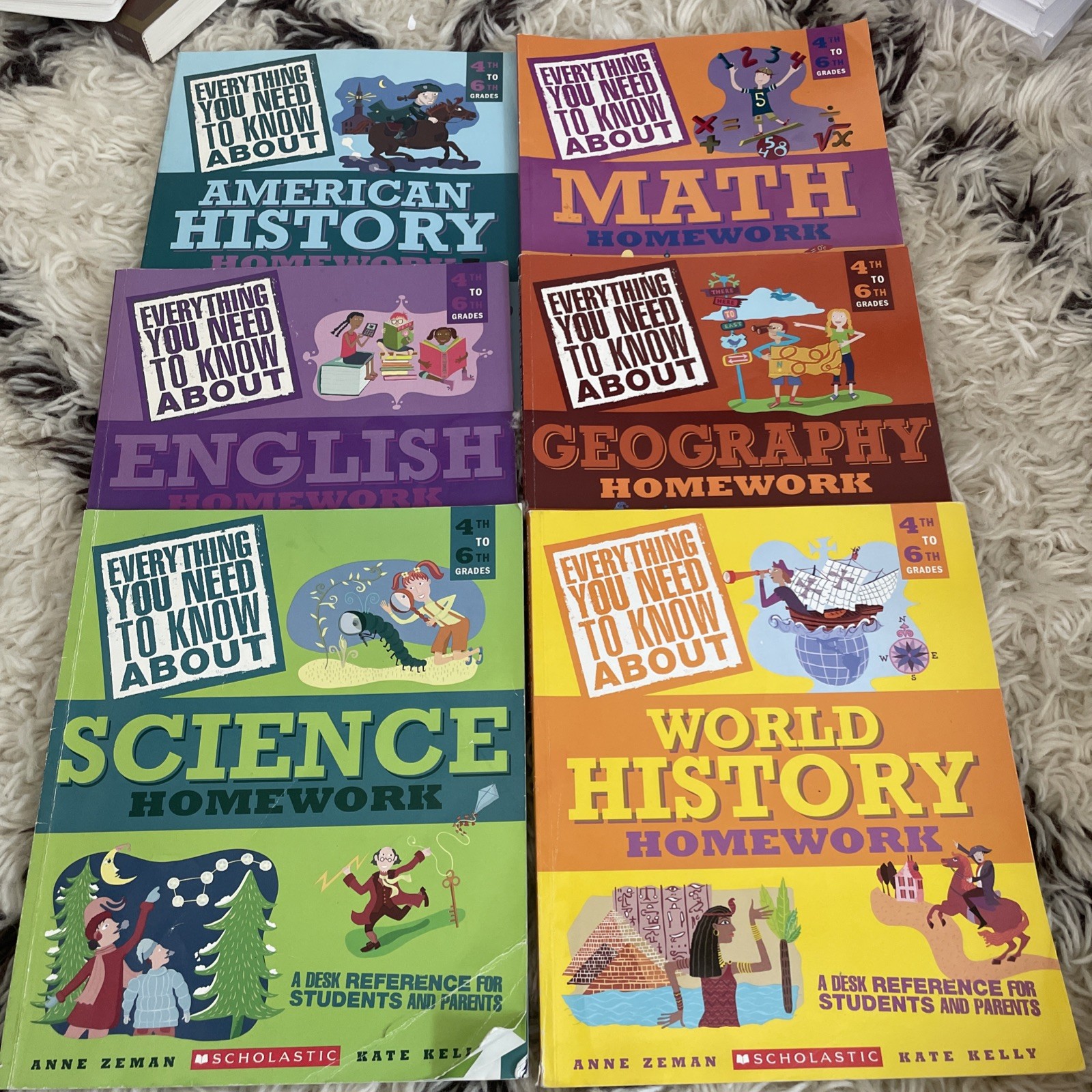 Lot/6 Scholastic Everything You Need To Know About…Homework, 4th-6th Grade
