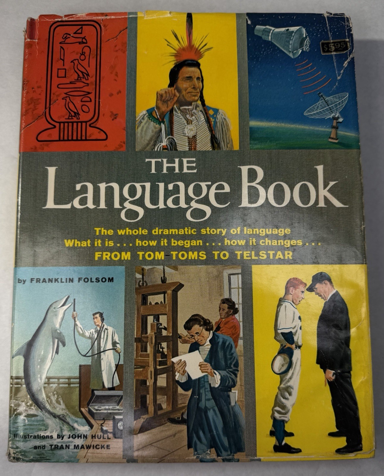 The Language Book Franklin Folsom 1963 HC DJ Grosset Dunlap Illustrated VTG