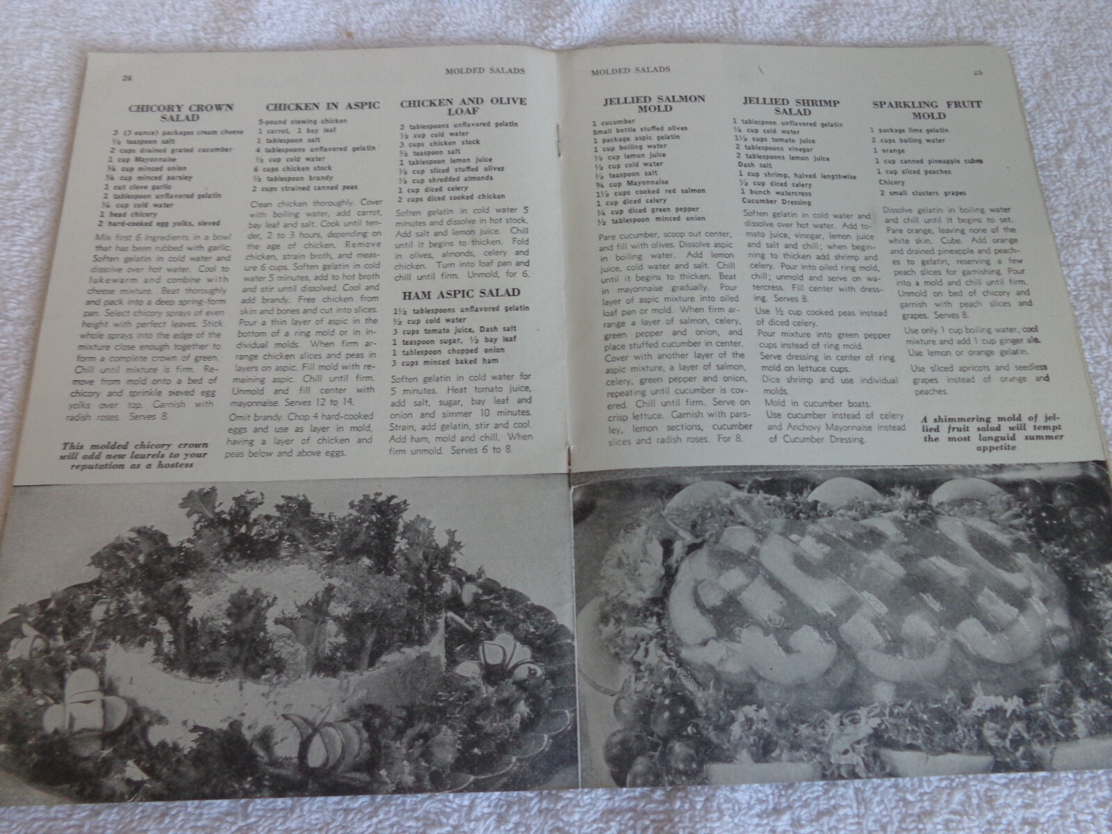 *500 Delicious Salads Vintage Cookbook 1940 Culinary Arts Institute