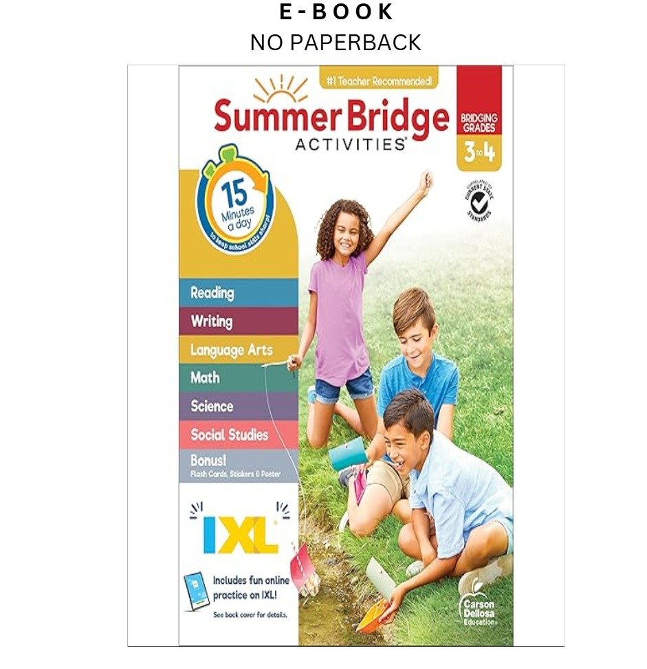 Summer Bridge Activities 3rd to 4th Grade, Summer Bridge Activities 2025