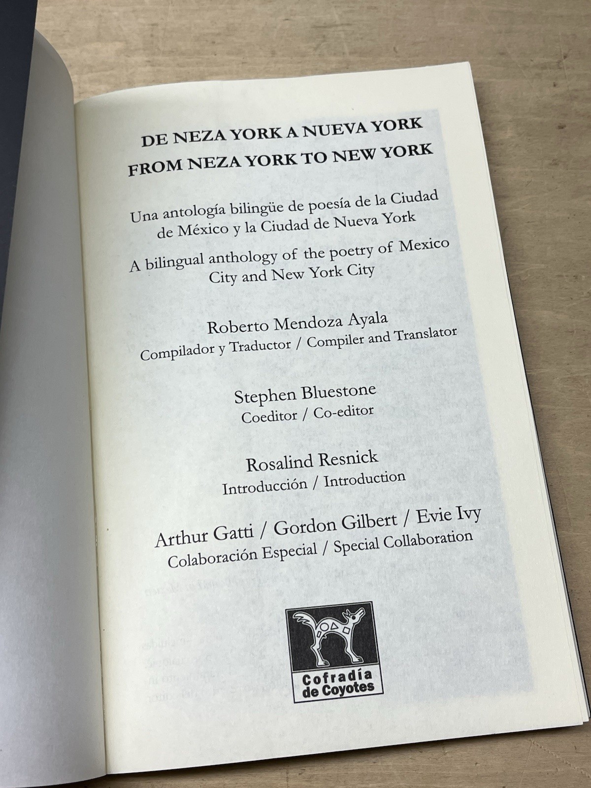 De Neza York a Nueva York From Neza York to New York Bilingual Eng-Spa Poetry