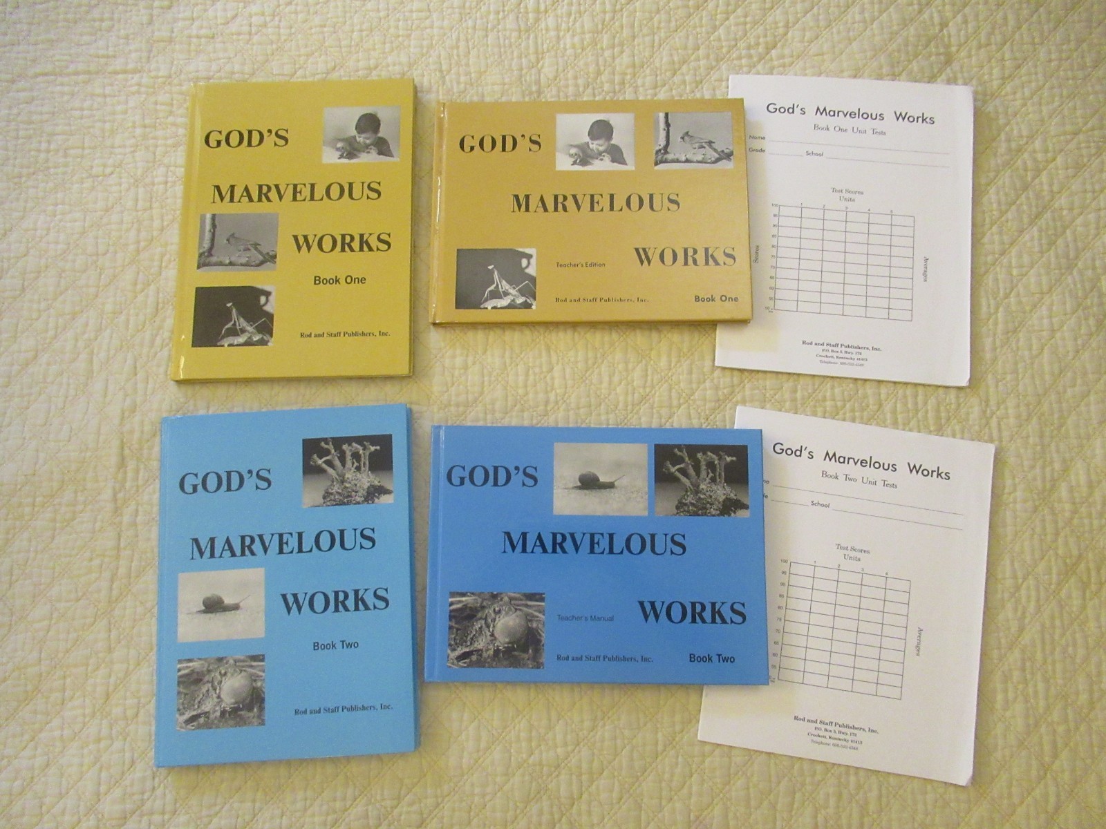 Rod and Staff Publishers God’s Marvelous Works Books One & Two Complete Set