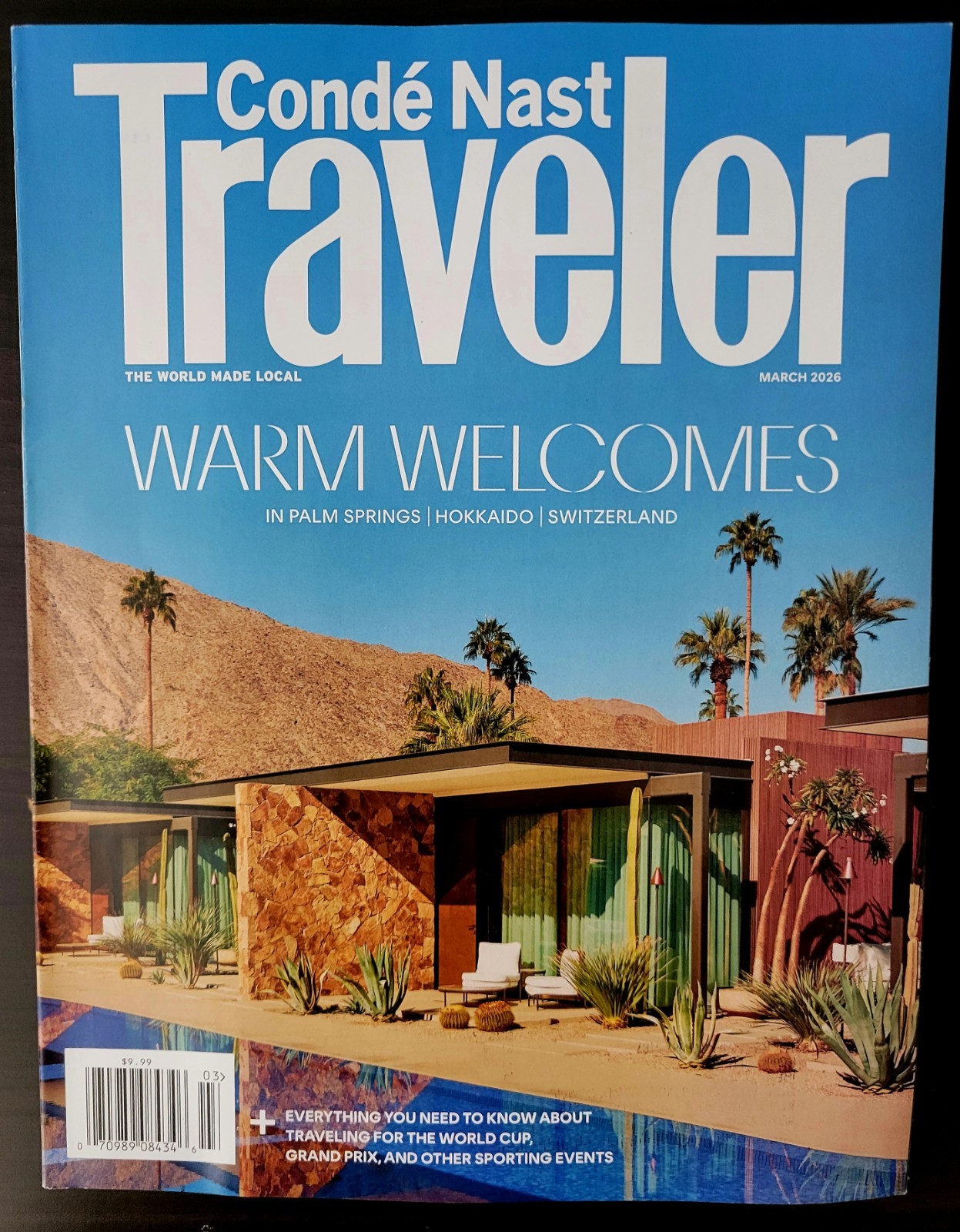 Conde Nast Traveler Magazine- Warm Welcomes in Palm Springs, Hokkaido & Swiss