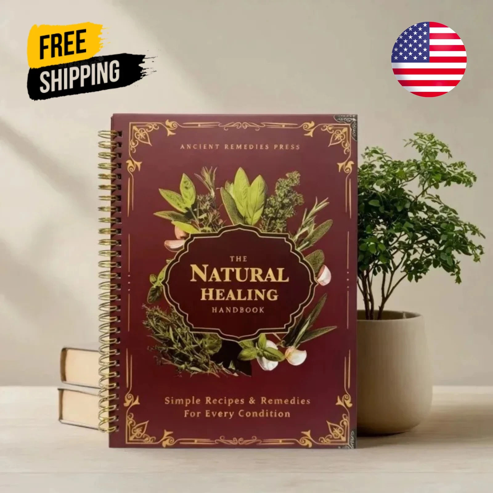 The Natural Healing Handbook Spiral Bound Guide For Herbal Remedies And Natural