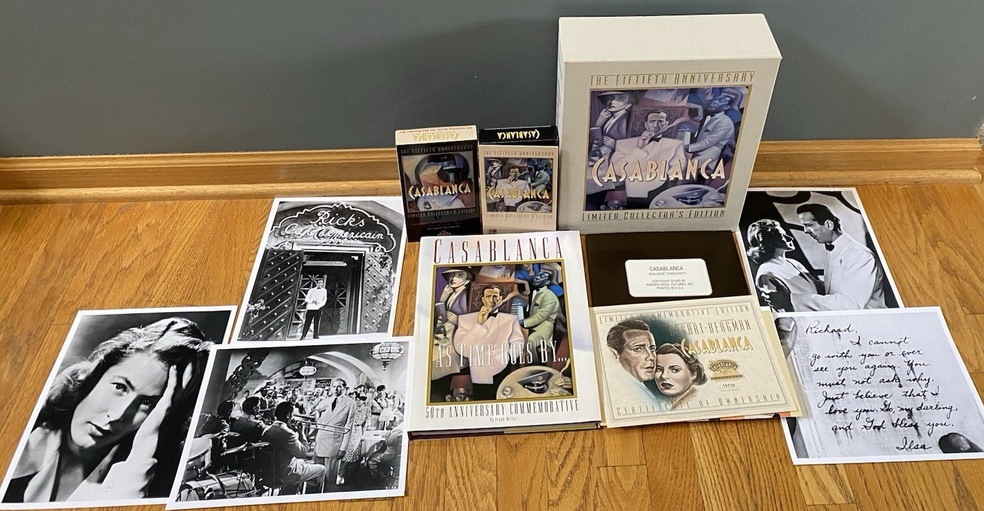 Casablanca 50th Anniversary Limited Collectors Edition Box Set Book VHS 1992