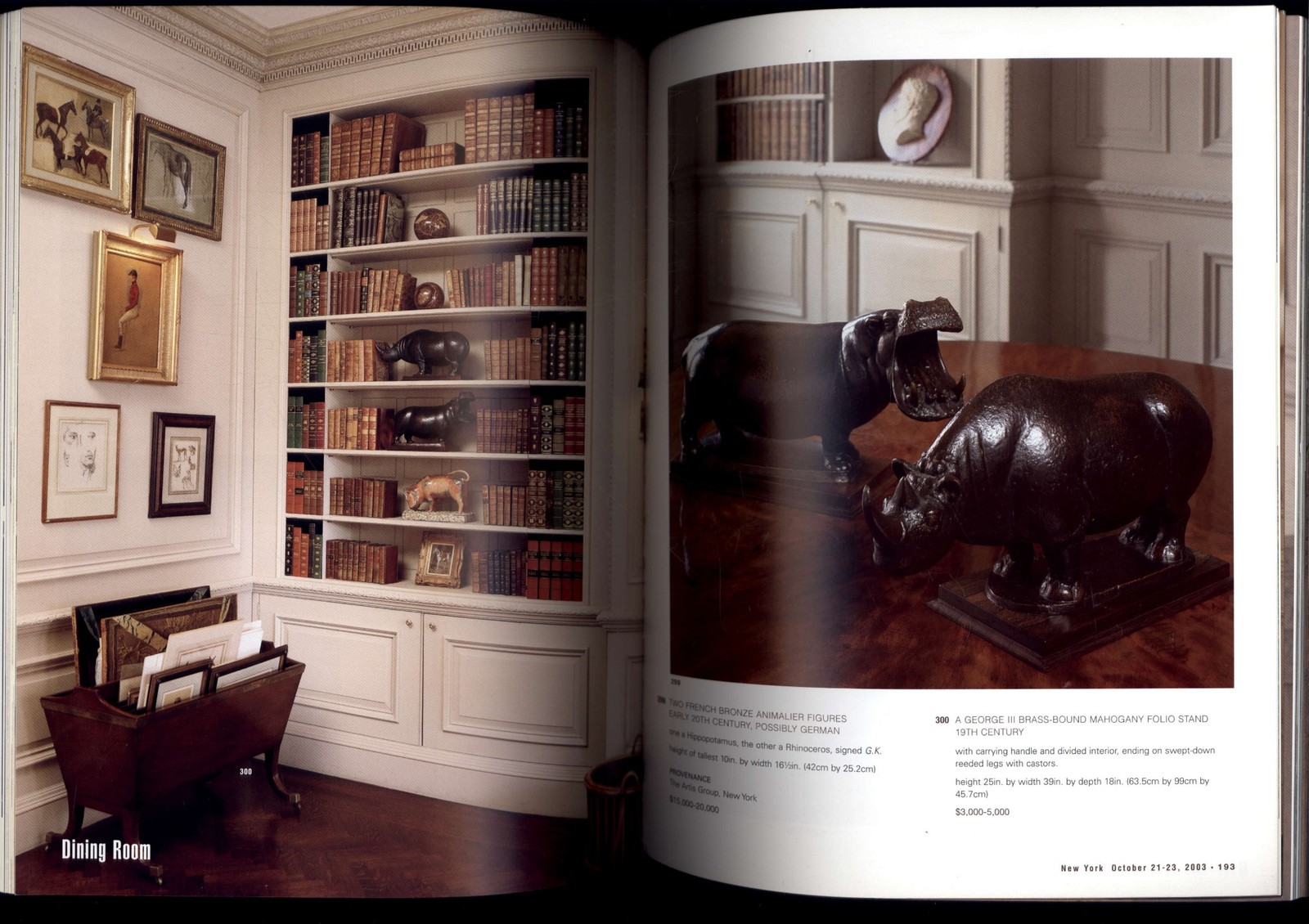 SOTHEBYS catalog 7928 * the BILL BLASS COLLECTION – New York Oct 21-23, 2003