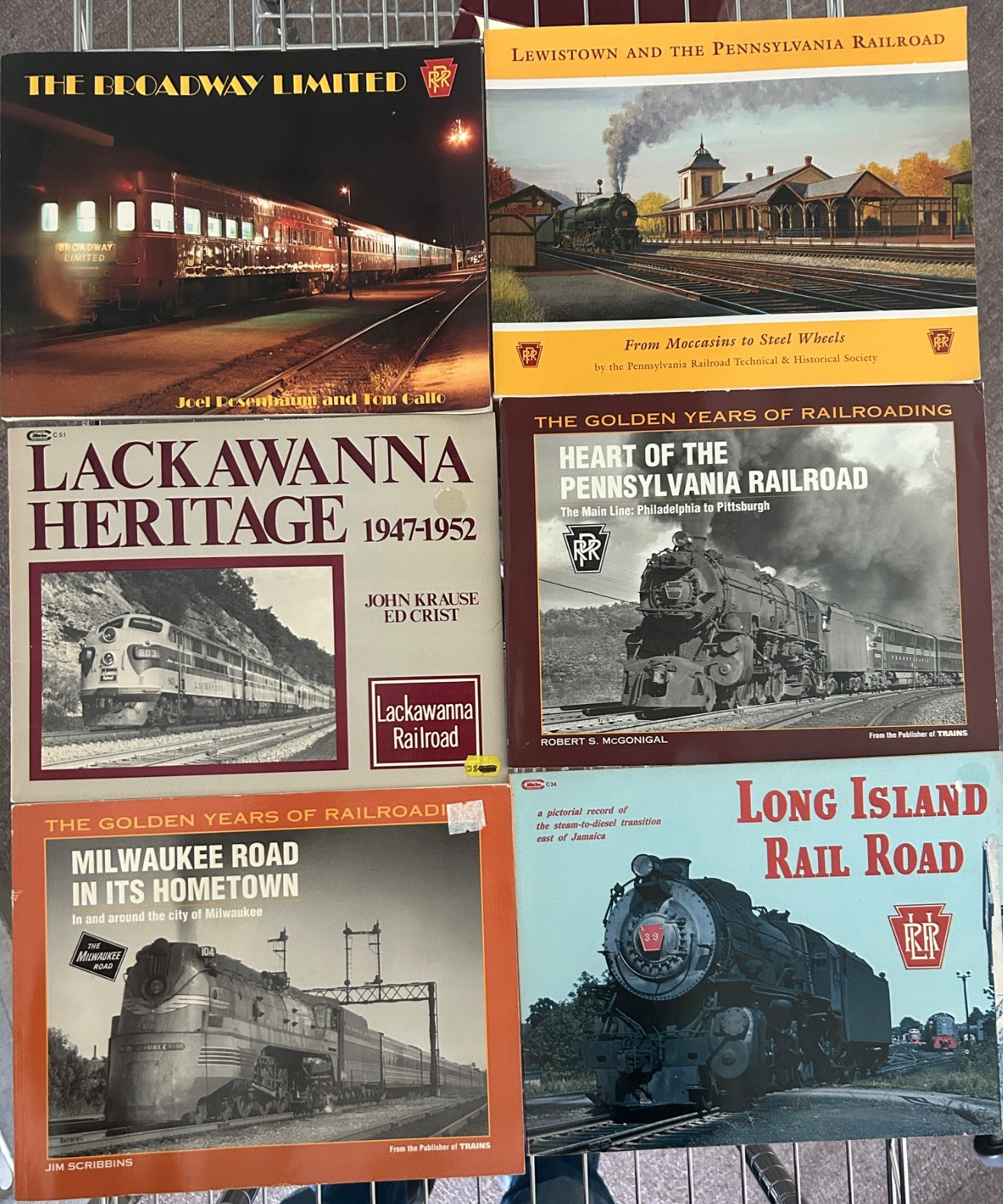 LOT OF 6: THE GOLDEN YEARS OF RAILROADING (SC) & PRR,