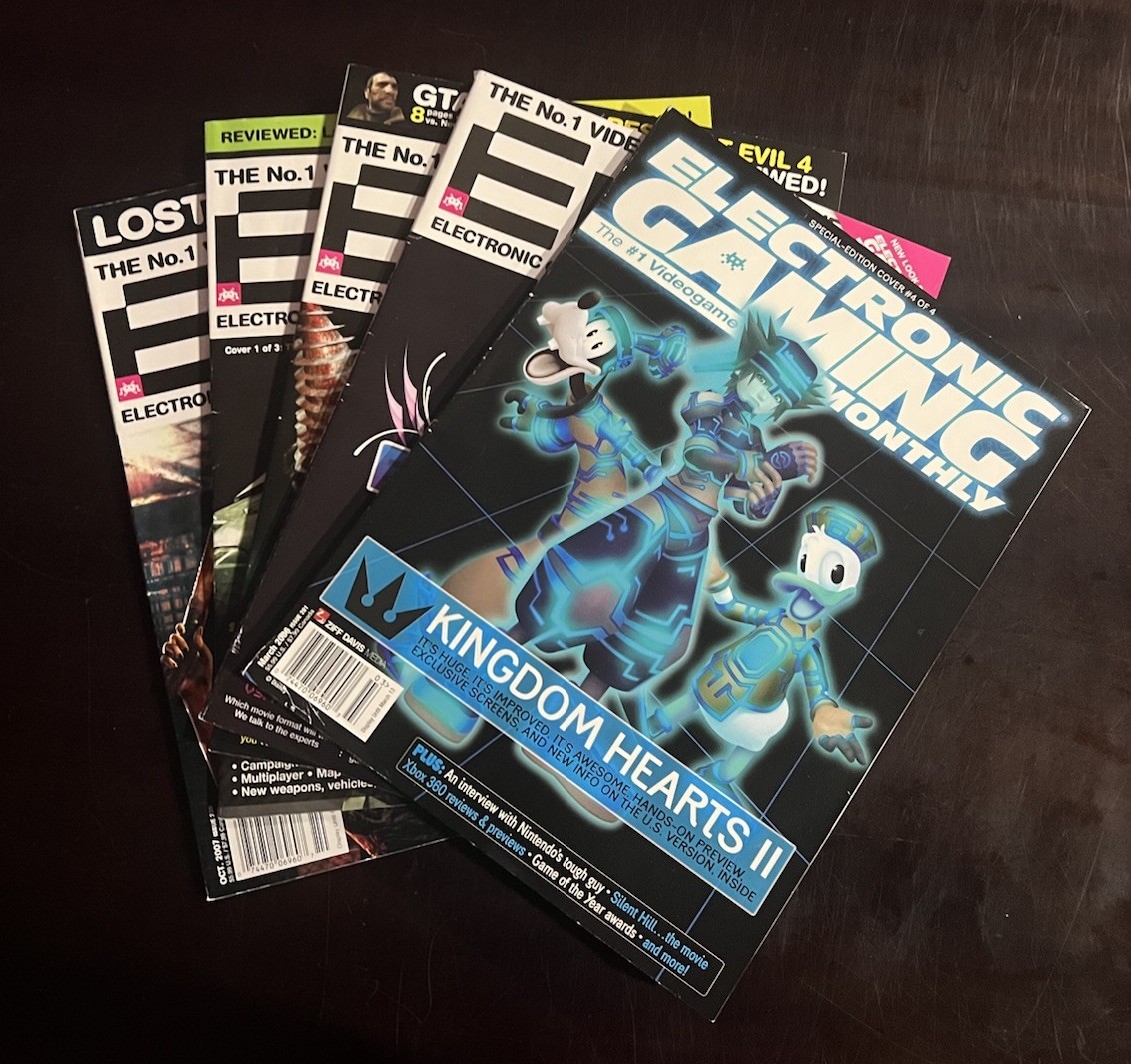 Electronic Gaming Monthly #201 #212 #217 #219 #220 Lot Of 5