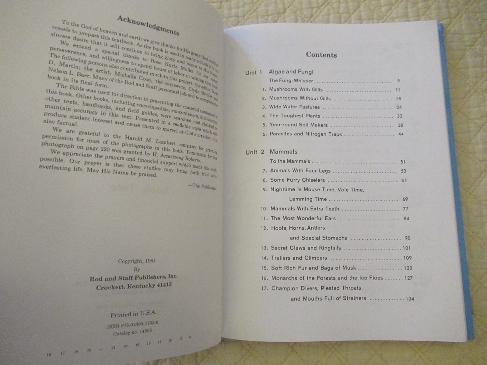 Rod and Staff Publishers God’s Marvelous Works Books One & Two Complete Set