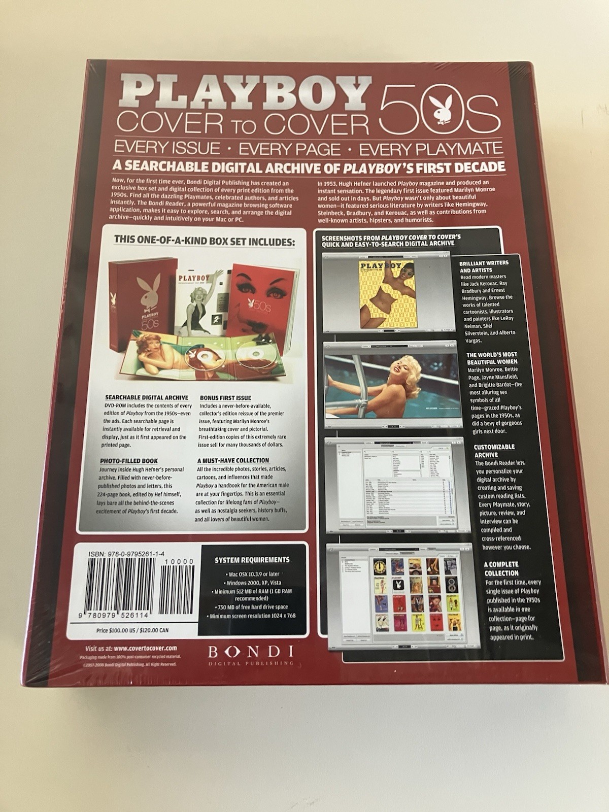 Playboy Cover to Cover the 50’s Book Magazine & Digital Archive NEW SEALED