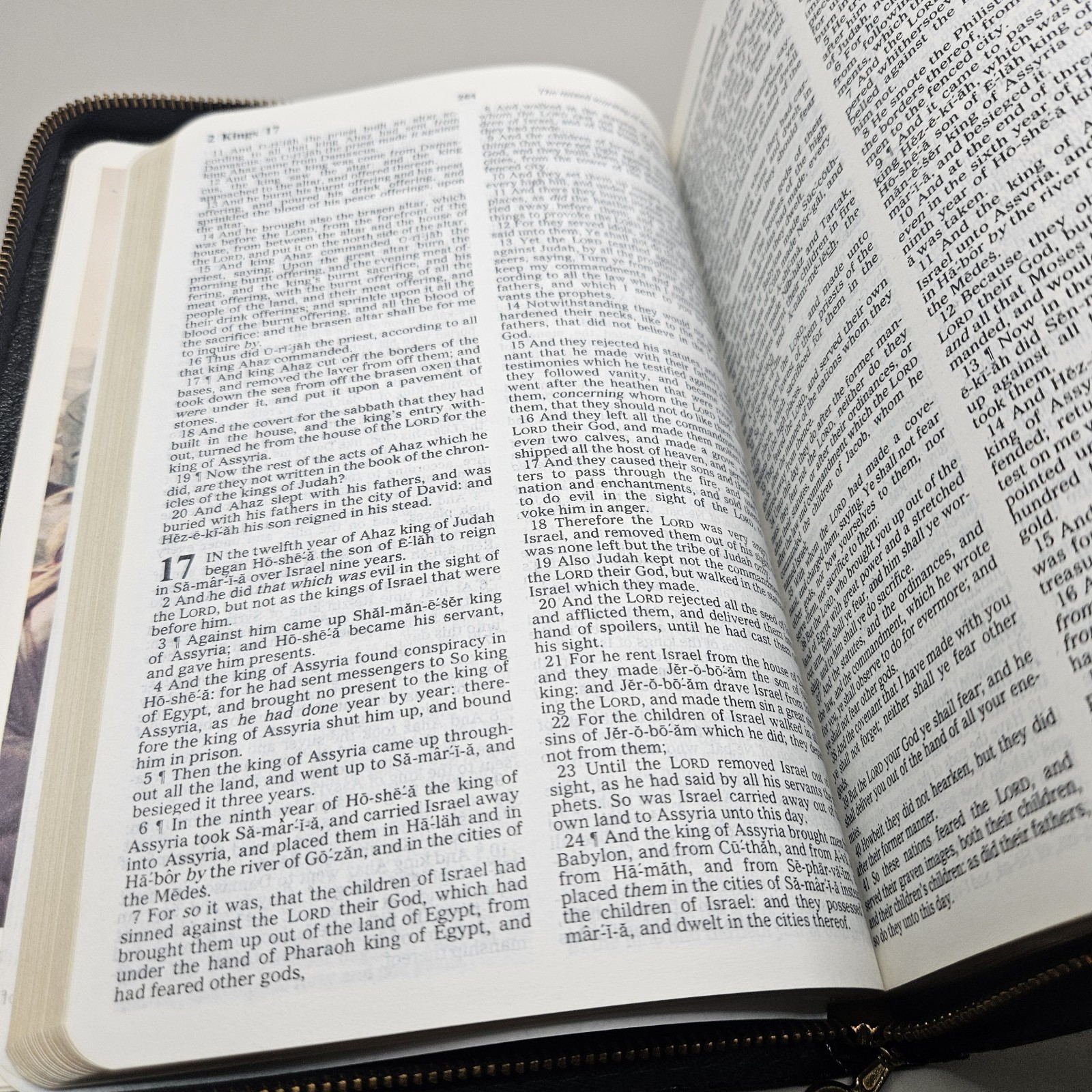 Holy Bible Red Letter KJV Collins 222CZ Zipper Close Masonic