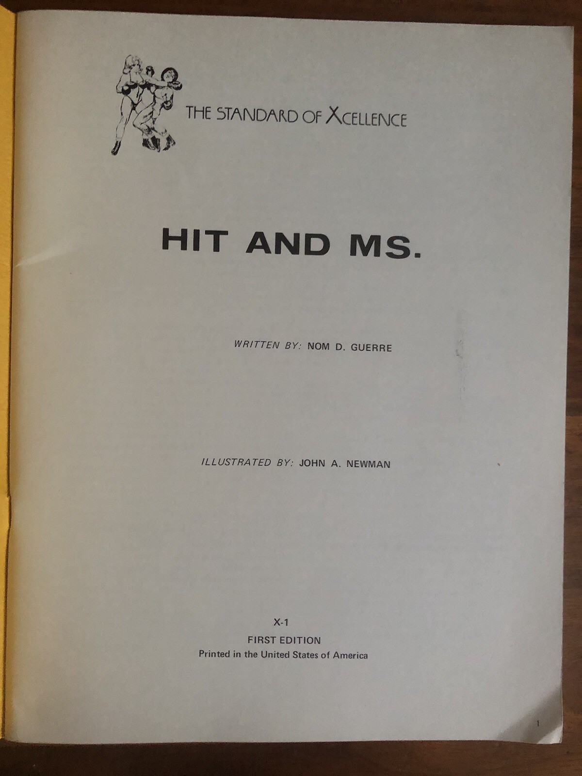 Hit And Ms. 1976 First Ed. Ltd. To 1000 Nom D. Guerre Boxing Fetish Book